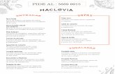 Menú La Maclovia descarga SIN PRECIOSlamaclovia.com/menu.pdf · 2017-12-15 · Queso fundido natural con chistorra Mezcla de quesosfundidos al momento servidos con tortillas de harina