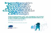 PROGRAMA DE “PLANIFICACIÓN, GESTIÓN Y FINANCIACIÓN DE … · Investigación Desarrollo tecnológico Innovación Financiación Competitividad Vigilancia Liderazgo El programa