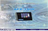 APE-1000 - Manual de uso e Instalación - LARCON-SIAlarconsia.com/pdfs/MANUAL_APE1000.pdf · Si el usuario está autorizado se activa la salida correspondiente a la cerradura (relay