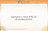 Ejemplos y retos IFRS 16 Arrendamientos · Planeación de estructura de sistemas, documentación de políticas de control interno adecuadas e implementación de las mismas ... Ejemplos