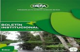 BOLETÍN INSTITUCIONAL - OEFA · Trabajando por la excelencia ambiental del Perú El Boletín Informativo del Organismo de Evaluación y Fiscalización Ambiental – OEFA es una publicación