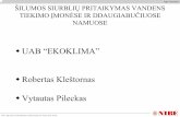UAB “EKOKLIMA” Robertas Kleštornas Vytautas Pileckas · PPT GB 0937 NTR MENUS FUNCTIONS F1145/F1245 TPTE Statistika Pirmas ŠS – 1999 m. Veikia apie 1050 šilumos siurblių.