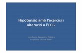 Hipotensió amb l’exercici i alteració a l’ECG · ECG basal normal Ecocardiografia normal Analítica: Hemograma i bioquímica normals. TSH 6’24 µU/ml [0.4‐5], T4 lliure,