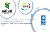 P FORTALECIENDO RESPUESTA P VIH TB P 2016 2018 DE … de Ejecucion/40... · 8.0 Infraestructuras 0.00 0.0% 9.0 Equipamiento no sanitario 3,153.04 0.1% 10.0 Material de comunicación