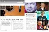 Criollos del ayer y de hoy - Generaccion.com · de la Canción Criolla”, considerado un virtuoso y maestro de la música peruana, logrando destacar, como afirman los entendidos