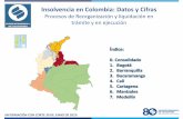 Insolvencia en Colombia: Datos y Cifras · Insolvencia en Colombia: Datos y Cifras Procesos de Reorganización y liquidación en trámite y en ejecución. 0. Consolidados TODA LA