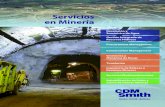 Servicios en Minería - CDM Smith · Servicios en Minería Desalación y Suministro de Agua Gestión Integrada de Recursos Hídricos Geotecnia y Mecánica de Rocas Tunelación CDM