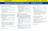 XORNADAS DE DESENVOLVEMENTO LOCAL · “A FORZA DO LOCAL” xornadas a... · 2017-01-21 · globalización, porque están en maior contacto coa cidadanía” - (Borja & Castells)
