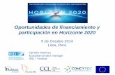 Oportunidades de financiamiento y participación en …200.37.9.27/DataArchivoCCL/horizonte2020/horizonte2020.pdfHorizon 2020 Décembre 2013 Service Europe Valorizar la innovación