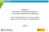 Annex A GALILEU: Sistema de suport a · 2017-02-01 · L’accésa Galileu es pot trobar a 1. Accés a l’aplicació Introduir “Usuari” i “Contrasenya” Identificació d’usuari