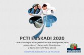PCTI EUSKADI 2020 · 2016-06-13 · Habic, Basque Moda, C.Of. Arquit., C.Of.Diseñadores , Eitb Spri Euskaltel, Zinemaldi) Agentes CTI • Universidades • Teknalia • • Basque