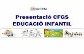 Presentació CFGS EDUCACIÓ INFANTIL...INFORMACIÓ ACADÈMICA • Dates: – Inici del curs: 12-09-2016 – Finalització classes: 2-06-2017 – Exàmens de recuperació: 6 al 12-