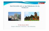 PROTECCIÓN DE LA MATERNIDAD EN EL TRABAJO · Servicio de Prevención Mancomunado de las Entidades Municipales de Bilbao ... influencia significativa en la generación de riesgos