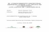 EL CONOCIMIENTO ANCESTRAL INDÍGENA SOBRE LOS PECES … · 2013-06-25 · del conocimiento local y cotidiano de los peces de los lagos y sus dinámicas estacionales. El resultado