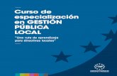 Curso de especialización en GESTIÓN PÚBLICA LOCALdescargas.femp.es/Folleto2019.pdf · pleto de la gestión pública local. Planificar y pensar el sistema de gobierno y de gestión