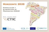 ORIZONTE 2020horizonte2020.concytec.gob.pe/.../5-PCoca-H2020.pdf · El Consejo Europeo de Investigación (CEI) y de las acciones Marie Sklodowska-Curie ofrecen oportunidades de financiación