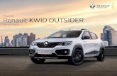 Nuevo Renault KWID OutsIDer...Nuevo Kwid Outsider, pura personalidad Llantas, parrilla, molduras, retrovisores exteriores, protecciones laterales y barras de techo en negro. spoilers