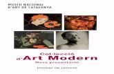 Col.lecció d’Art Modern€¦ · El museu del modernisme, les avantguardes i la Guerra Civil El Museu Nacional d’Art de Catalunya es converteix en un centre de referència per