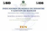 Evaluación de Riesgos Naturales - América Latina · Y GESTIÓN DE RIESGOS INDICADORES DE RIESGO DE DESASTRE Y GESTIÓN DE RIESGOS PROGRAMA PARA AMÉRICA LATINA Y EL CARIBE MARTHA
