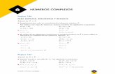 6 NÚMEROS COMPLEJOSplatea.pntic.mec.es/.../ejercicios...complejos.pdf · números reales y la expresión . d) x = ± , x 1 = – , x 2 = e) x 1 = 1 – 2 , x 2 = 1 + 2 f) x 1 = –