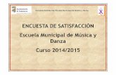 ENCUESTA DE SATISFACCIÓN Escuela Municipal de Música y ...€¦ · Encuesta Satisfacción Escuela Municipal de Música y Danza 40% 50% 60% 31,7% 57,5% Las clases y demás actividades