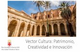 Vector Cultura: Patrimonio, Creatividad e Innovación · Es la zona de más potencial para atraer visitantes en la ciudad, por su patrimonio histórico y monumental. Objetivos de