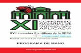 PROGRAMA DE MANO · XVII Jornadas Científicas de la SEEA PROGRAMA DE MANO Madrid, del 4 al 8 de noviembre 2019