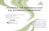 PLANTA DE PRODUCCIÓ DE MONOCLORBENZÈ · Per a alertar l’operari de ondiions anormals o insegures, s’implementen alarmes. Planta per la fabricació de monoclorbenzè CAPÍTOL