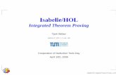 Isabelle/HOL - Uppsala Universityuser.it.uu.se/~tjawe125/talks/isabelle-hol-integrated...λ → ∀ Isabelle = β α HOL Isabelle/HOL Integrated Theorem Proving Tjark Weber webertj@in.tum.de