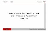 Incidencia Delictiva del Fuero Común 2015 · 2016-01-20 · La Incidencia Delictiva reportada para 2015 muestra la información proporcionada por las entidades federativas para 7