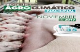 NOVIEMBRE - Fedearroz · Boletín Nacional Agroclimático - Noviembre 2017 6 NOVIEMBRE: Se estima un comportamiento de las precipitaciones cercano a los promedios históricos con