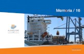 Memoria / 16 - Puerto De Alicante · 10 11 MEMORIA ANUAL 2016 ANNUAL REPORT MEMORIA ANUAL 2016 ANNUAL REPORT 1.2. PÉRDIDAS Y GANANCIAS (Debe) Haber 2016 2015 1. Importe neto de …
