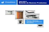 Boletín de Nuevos Productos Abril 2014LOW · 2014-07-07 · u ev o Filtro de aire de cabina, tipo panel NUEVOS PRODUCTOS LANZADOS Cartucho hidráulico Imagen de referencia P574614