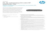 EliteDesk 705 PC de sobremesa G5 mini HP · Los atacantes necesitan derribar primero las defensas para hacerse con el control de su ordenador. Mantenga las protecciones de seguridad
