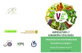 “Ganadería ecológica” · 12-12:45 H Mesa redonda “Apicultura ecológica en León: Apuesta por la calidad alimentaria y la sostenibilidad rural” Félix J. González Estébanez.