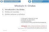 Modulo II: Ondasfiles.fisica2ricardoufam.webnode.com/200000011-03743046b1/onda… · Modulo II: Ondas 13/03/2012 Masoller, FII 1 1. Introducción a las Ondas 2. Ondas en cuerdas 3.