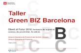 Hola hola hola hola hola hola hola hola hola Hola hola ... BIZ BARCELONA/greenbiz2016...hola hola hola hola hola Taller Green BIZ Barcelona Febrer 2016 Obert al Futur 2016, formació