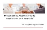 Mecanismos Alternativos de Resolucion de Conflictos · 2017-06-23 · conflictos de forma voluntaria y equitativa de manera alternativa al poder judicial Son las partes las que identifican