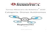 Categoría: Drones Autónomos · 2020-01-05 · requerirá utilizar dos drones. 3.2 Acerca del Software Los equipos participantes pueden utilizar cualquier sistema operativo para
