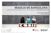 MUSEUS DE BARCELONA · Anàlisi del públic de proximitat 50 Síntesi 52. Juliol de 2019 Explotació estadística de les dades de visitants dels museus de Barcelona el 2018 3 ...