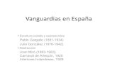 Vanguardias en España - WordPress.com€¦ · Vanguardias en España Escultura cubista y expresionista Pablo Gargallo (1881-1934) Julio González (1876-1942) Abstracción Joan Miró