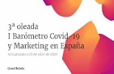 3ª oleada I Barómetro Covid-19 y Marketing en España · lanzó en 2019 su apuesta por el mundo de la videoconferencia: Portal. Este tipo de aparato representa otra conector on-off