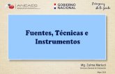 Fuentes, Técnicas e Instrumentos€¦ · Fuentes, Técnicas e Instrumentos Mg. Zulma Mariuci Directora General de Evaluación Mayo 2019