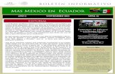 Contáctanos: Coordinadoresembamex.sre.gob.mx/ecuador/images/noviembre2013.pdf · Una de las próximas noticias que queremos compartirte es la conecti-vidad aérea que nos acercará