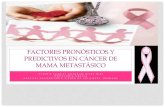 Factores pronostico y predictivo en cáncer de mama metastasico · supervivencia media y el intervalo libre de progresión son mayores en pacientes con cáncer RE+/RP+. •El estatus