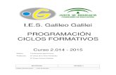 I.E.S. Galileo Galilei PROGRAMACIÓN CICLOS FORMATIVOSiesgalileocordoba.es/wp-content/uploads/2015/11/Programacion-fun… · h) Describir y ejecutar el proceso de tratamiento fitosanitario,