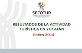 RESULTADOS DE LA ACTIVIDAD TURÍSTICA EN YUCATÁN Enero … · 1. Ocupación Hotelera Durante enero de 2014, el porcentaje de ocupación hotelera en Yucatán se ubicó en 49.4%, es