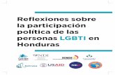 Reﬂexiones sobre la participación política de las …...9 11 17 22 28 29 31 32 34 37 47 54 66 1. Historias recientes de la participación política de las personas LGBTI en Honduras