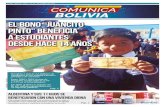 El Bono “Juancito Pinto” beneficia a estudiantes desde ... · El Bono “Juancito Pinto” baja la deserción escolar En 13 años de vigencia, el Bono Juancito Pinto permitió