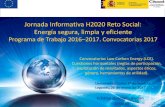 Jornada Informativa H2020 Reto Social: Energía segura ...portal.uc3m.es/portal/page/portal/investigacion/servicio_investigacio… · Ocean energy Rationale: • European industries